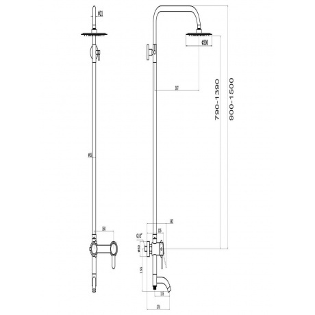 Душевая стойка Fmark (FS8345) - фото 2