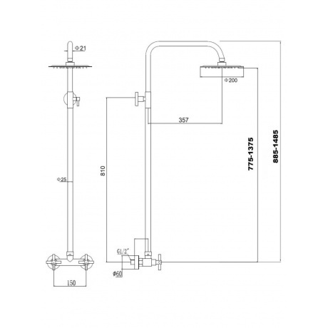 Душевая стойка Fmark (FS8405H) - фото 2
