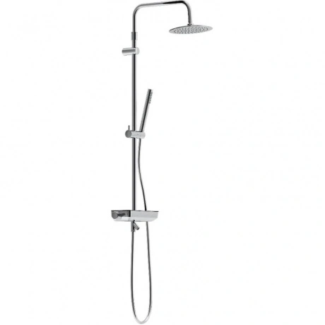 Душевая система с ванно-душевым смесителем-полкой Damixa Scandin...