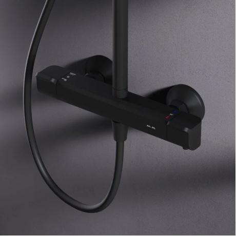 Душевая система с термостатом AM.PM Func F078F422, черный - фото 7