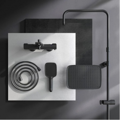 Душевая система с термостатом AM.PM Func F078F522, черный - фото 9