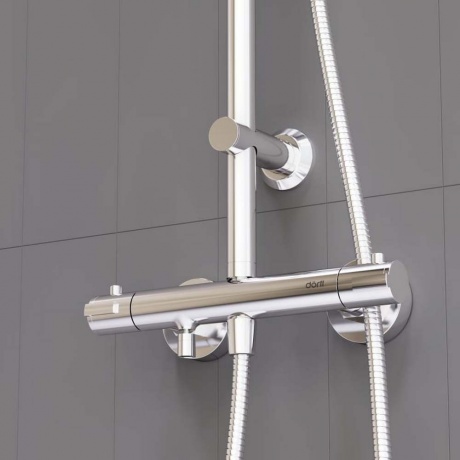 Душевая система с термостатом Dorff Futura D0710500, хром - фото 6