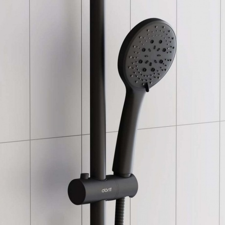 Душевая система с термостатом Dorff Futura D0710522, черный - фото 4