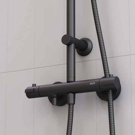Душевая система с термостатом Dorff Futura D0710522, черный - фото 5
