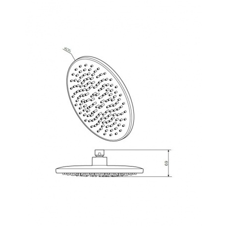 Верхний душ AM.PM Gem F0590000 хром - фото 2