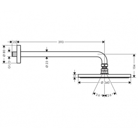 Верхний душ Hansgrohe 27607000 - фото 4