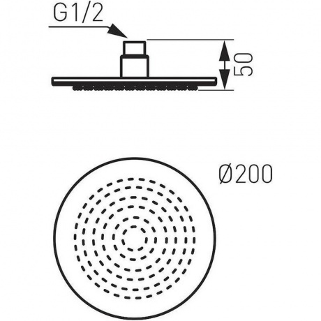 Верхний душ Haiba сталь(HB003) - фото 3