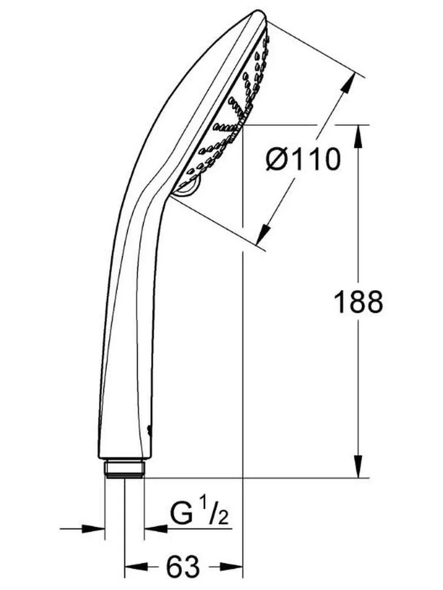Лейка для душа Grohe Euphoria 110 Massage 27221001 - фото 3
