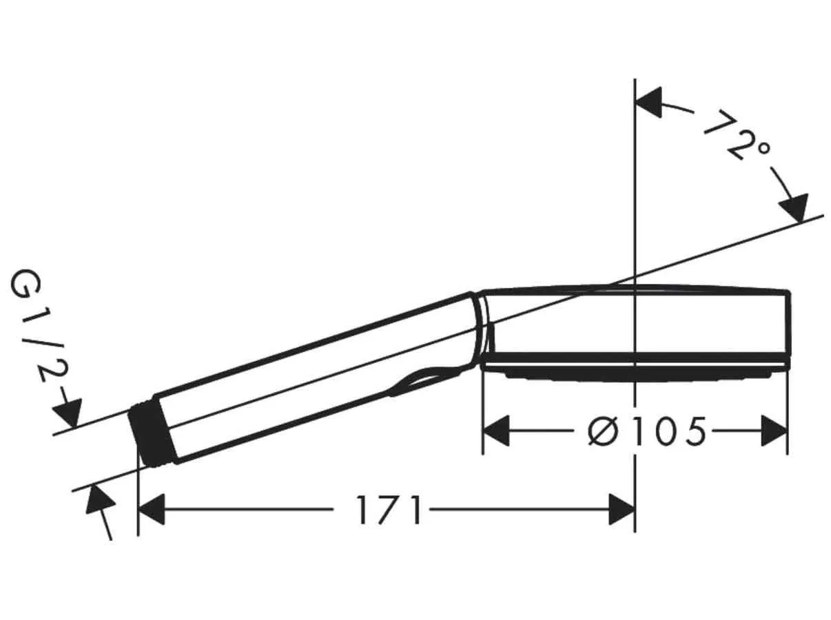Душ ручной Hansgrohe Pulsify 1jet 24120700, матовый белый - фото 2
