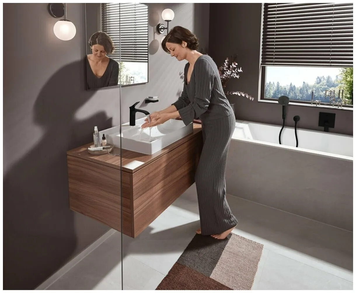 Душ ручной Hansgrohe Pulsify 3jet Relax 24110670, матовый черный - фото 4