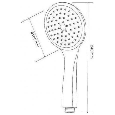 Лейка VODA для душа 1 режимная  (VSP851) - фото 2