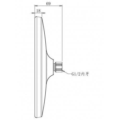 Лейка для верхнего душа (1 режим) Savol (SK-DP04) - фото 3
