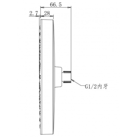 Лейка для верхнего душа (1 режим) Savol (SK-DP09) - фото 3