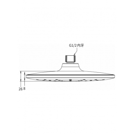 Лейка для верхнего душа (1 режим) Savol (SK-DP13) - фото 3