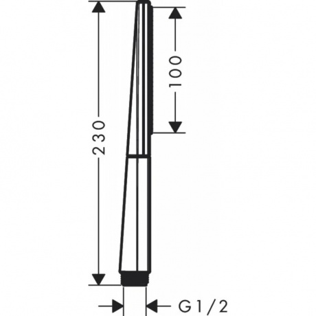 Лейка для душа Hansgrohe Rainfinity 100 Baton 26866000 хром - фото 2