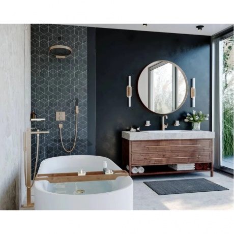 Лейка для душа Hansgrohe Rainfinity 100 Baton 26866140 бронза - фото 4