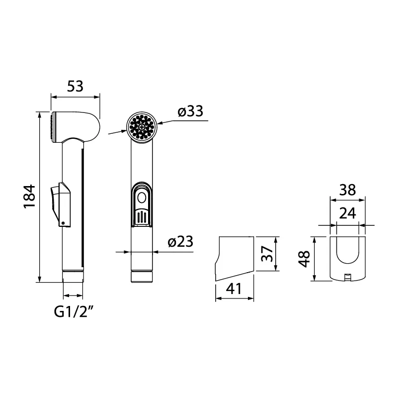 Гигиеническая лейка с держателем Iddis Bidet Hand Shower 010SB0Gi20 - фото 3