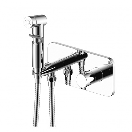 

Смеситель Rossinka X термостатический с гигиеническим душем, встраиваемый (X25-59)