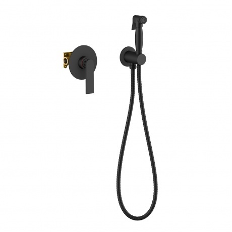 Смеситель встроенный с гигиеническим душем Timo Anni 278903SM черный 4789₽