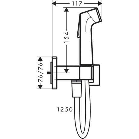 Гигиенический душ Hansgrohe Round 29230000 хром - фото 2