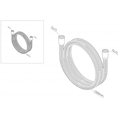 Душевой шланг AM.PM F0415300 хром - фото 3