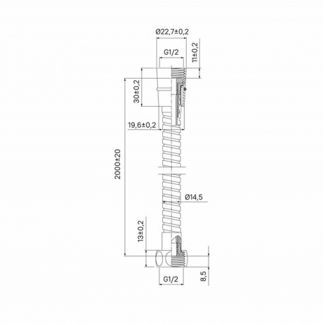 Шланг для душа Milardo 220S200M19 - фото 3