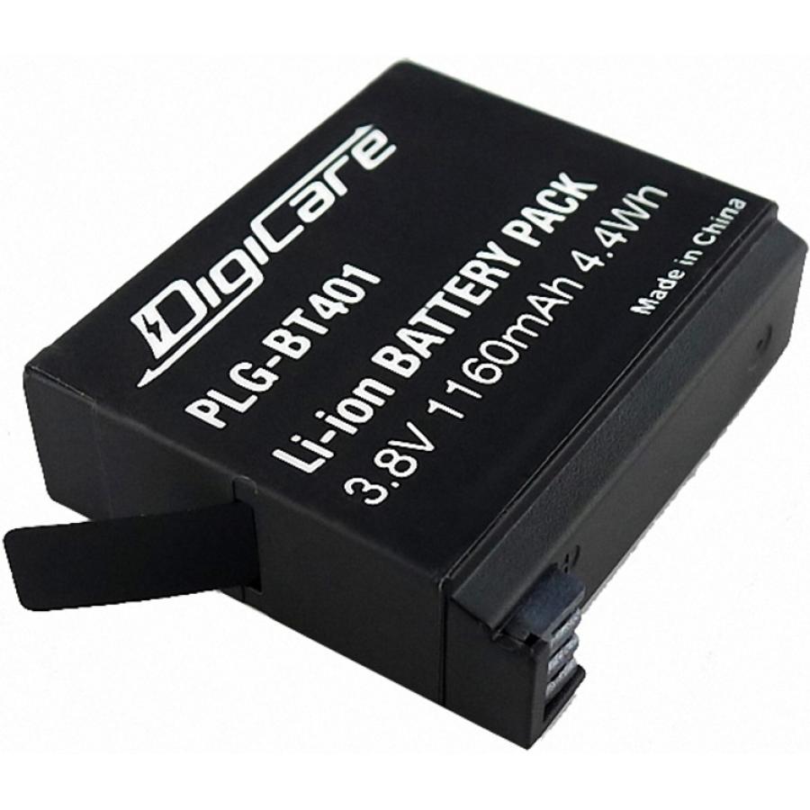 Аккумулятор DigiCare PLG-BT401 / для GoPro AHDBT-401 комплект из двух аккумуляторов digicare plg bt302 и зарядного устройства powercam ii