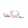 Силиконовый чехол GoPro ACSST-004 с ремешком розовый (Sleeve +  ...
