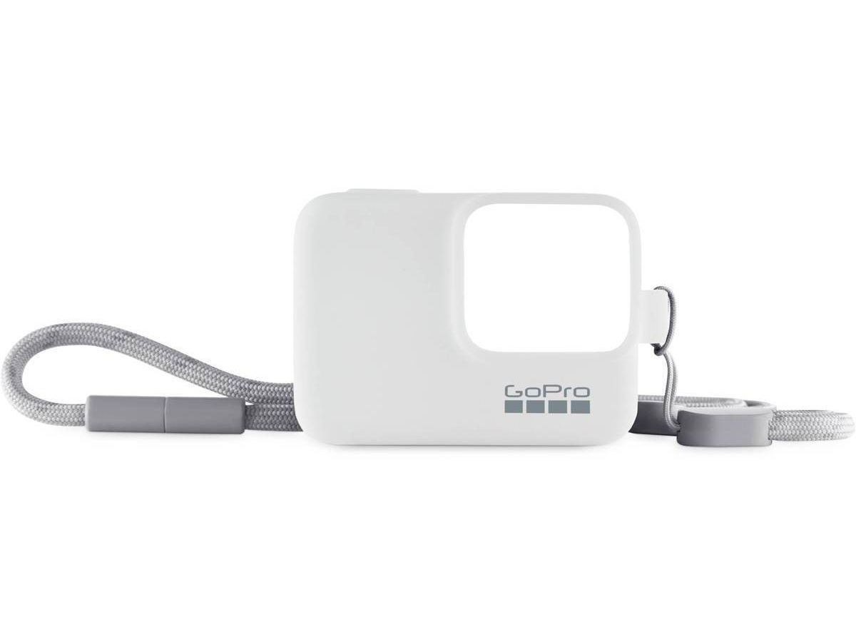 Чехол Gopro Силиконовый чехол с ремешком GoPro ACSST-002 (Sleeve + Lanyard) белый цена и фото