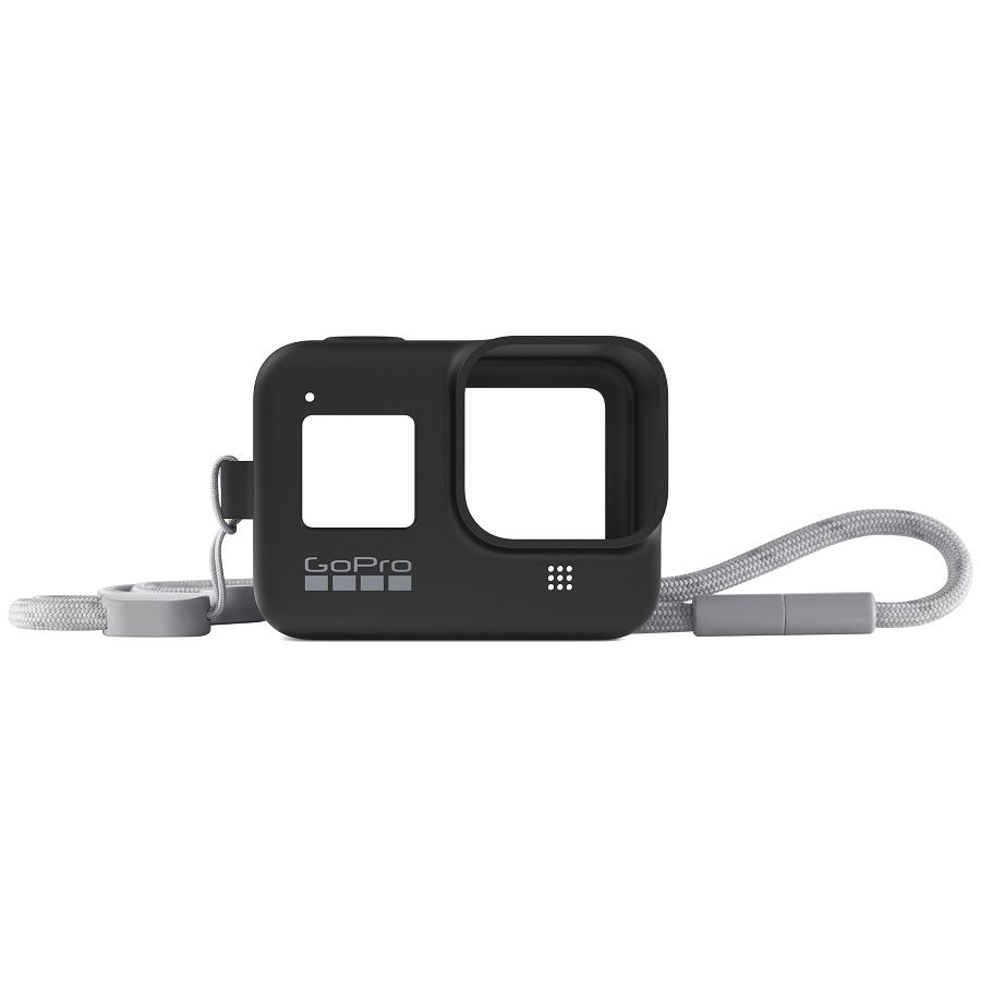 Силиконовый чехол с ремешком GoPro для камеры HERO8 черный AJSST-001 (Sleeve + Lanyard) силиконовый чехол с ремешком gopro sleeve lanyard hero8 white ajsst 002