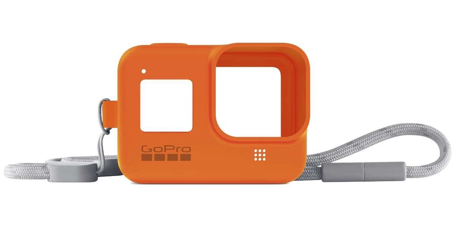 Силиконовый чехол с ремешком GoPro для камеры HERO8 оранжевый AJSST-004 (Sleeve + Lanyard) защитный чехол gopro sleeve lanyard для экшн камер gopro hero5 6 7 [acsst 011]