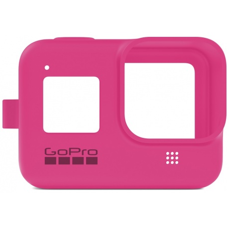 Силиконовый чехол с ремешком GoPro для камеры HERO8 розовый AJSST-007 (Sleeve +  Lanyard) - фото 2