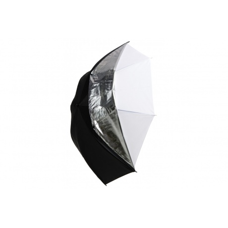 Зонт комбинированный Prolike SU-04 черный/серебристый 100см - фото 3