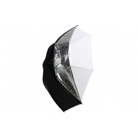 Зонт комбинированный Prolike SU-04 черный/серебристый 84см - фото 3