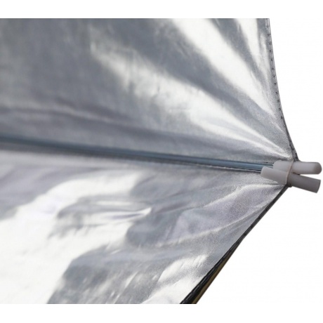 Зонт комбинированный Raylab SU-04 золотистый/серебристый 100см - фото 2