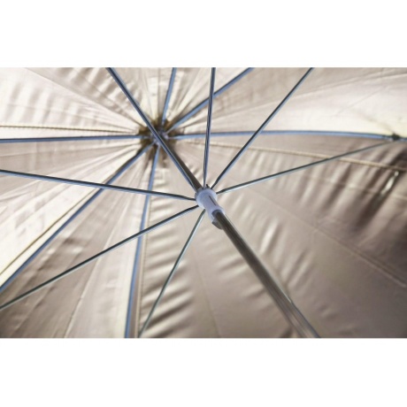 Зонт комбинированный Raylab SU-04 золотистый/серебристый 100см - фото 6