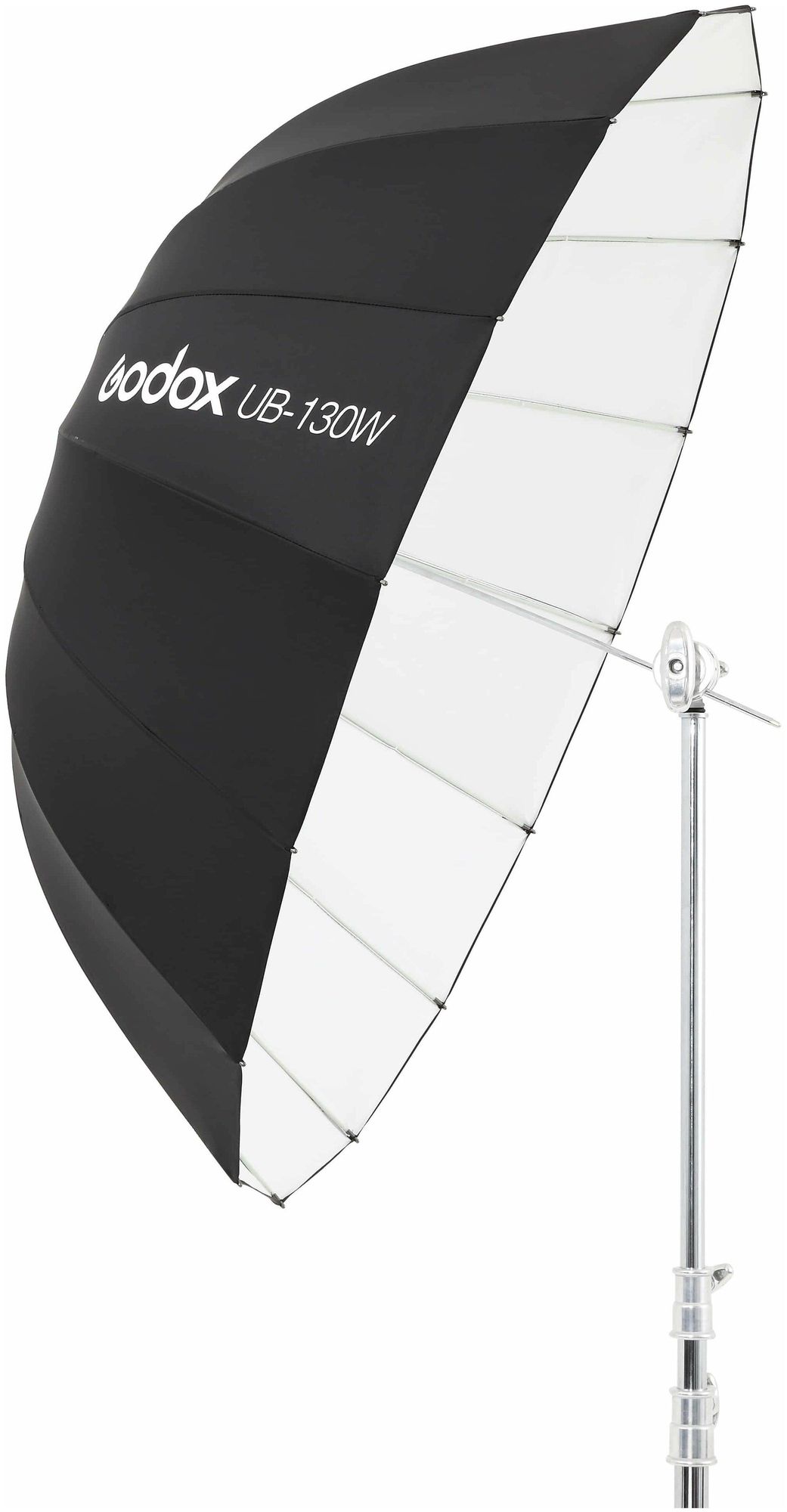 фотозонт параболический jinbei black silver deep umbrella 105см Фотозонт параболический Godox UB-130W белый /черный