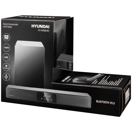 Саундбар Hyundai H-HA640 черный 150Вт FM USB BT SD/MMC/MS - фото 17