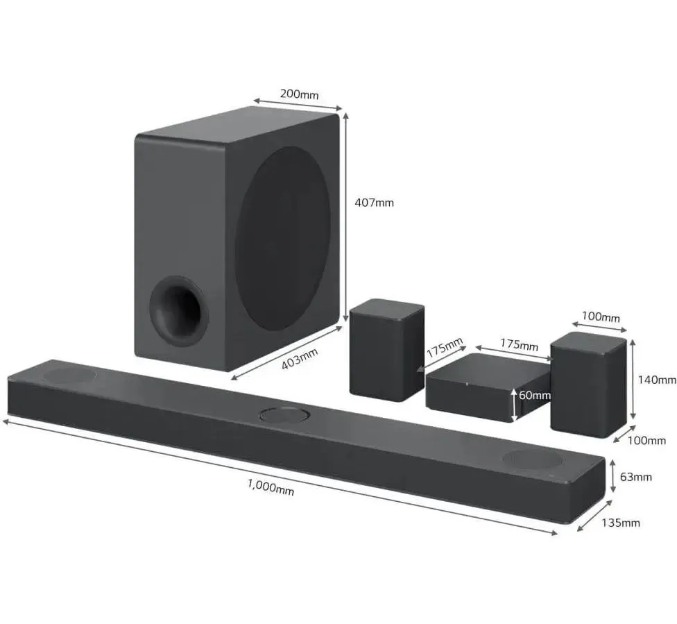 Саундбар LG S80QR 5.1.3 400Вт+220Вт черный - фото 11