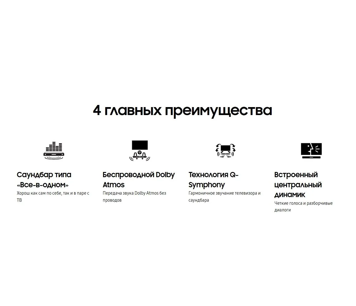 Саундбар Samsung HW-S61D/RU, 3.1 430Вт, белый - фото 16