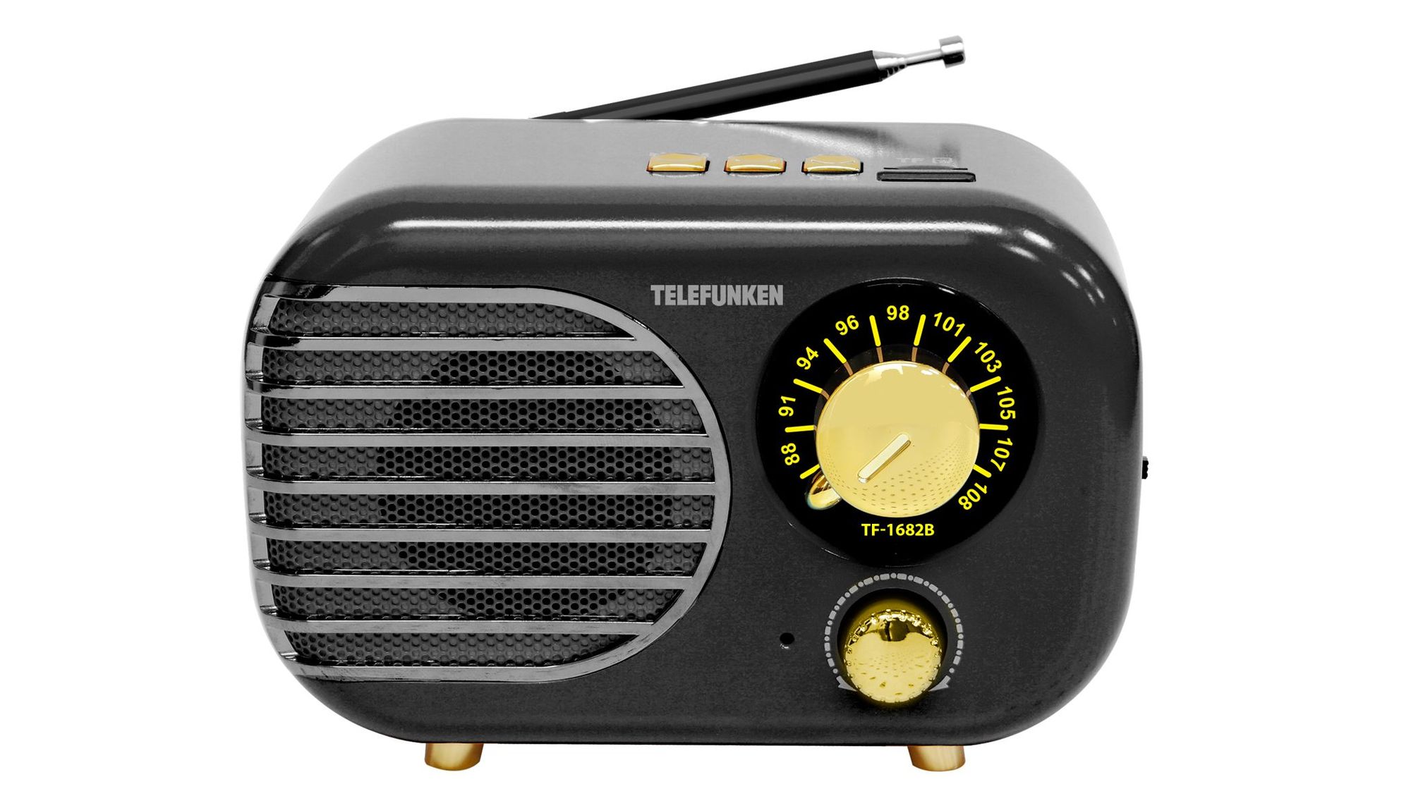 Радиоприемник Telefunken TF-1682B черный/золотистый