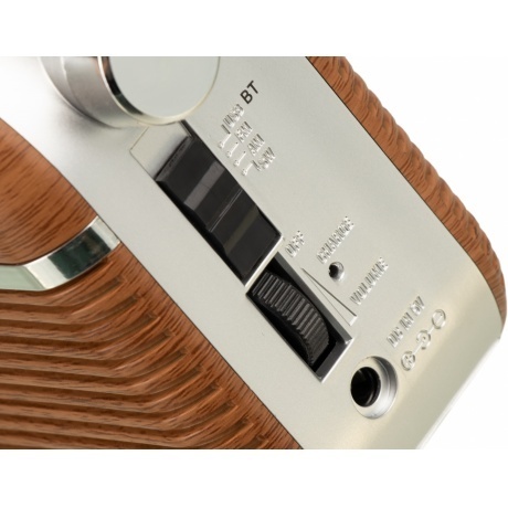 Радиоприемник Hyundai H-PSR200 дерево коричневое/серебристый - фото 6