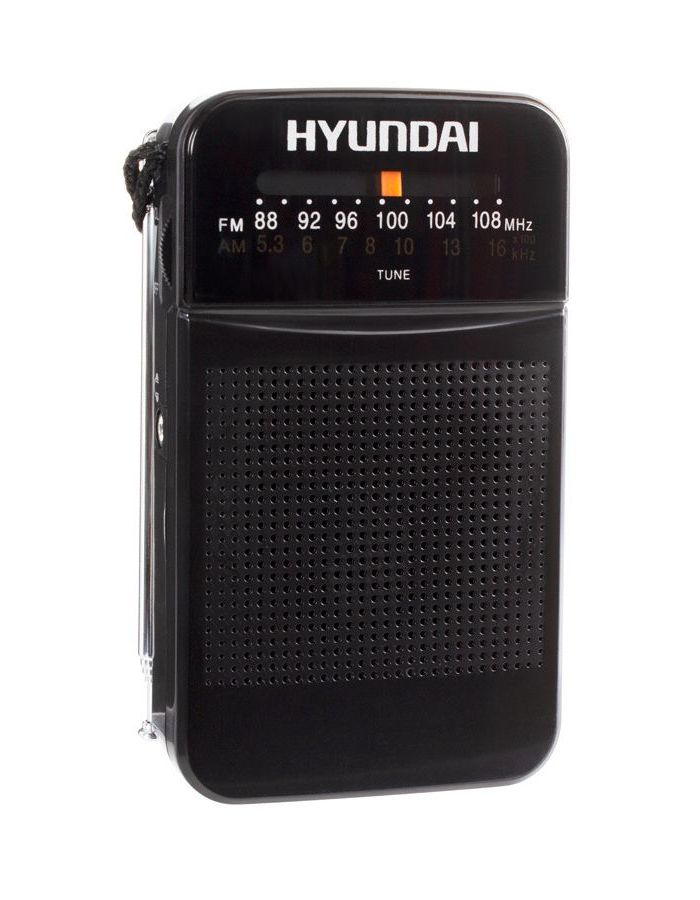 Радиоприемник Hyundai H-PSR110 черный пульт huayu для телевизора hyundai h ledvd19v10