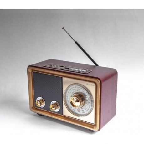 Радиоприемник портативный Сигнал БЗРП РП-324BT коричневый/бежевый USB SD/microSD - фото 2