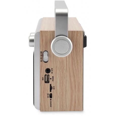 Радиоприемник настольный Hyundai H-SRS105 коричневый USB SD/microSD - фото 4