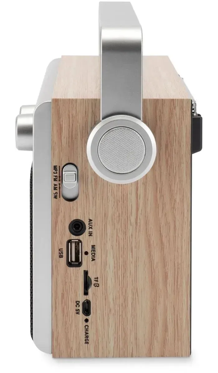 Радиоприемник настольный Hyundai H-SRS105 коричневый USB SD/microSD - фото 4