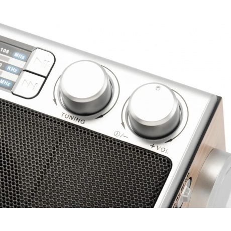 Радиоприемник настольный Hyundai H-SRS105 коричневый USB SD/microSD - фото 6