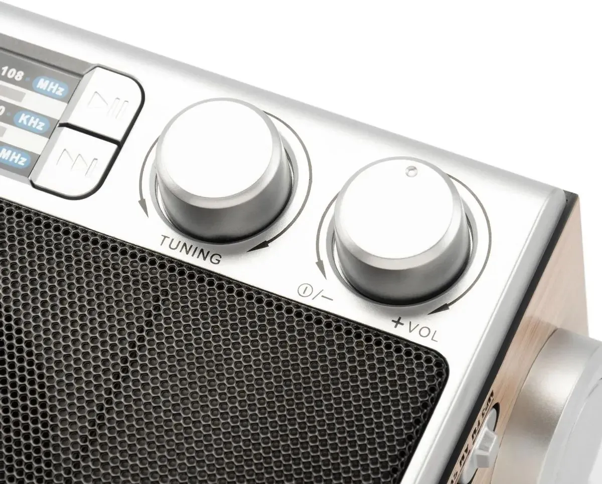 Радиоприемник настольный Hyundai H-SRS105 коричневый USB SD/microSD - фото 6