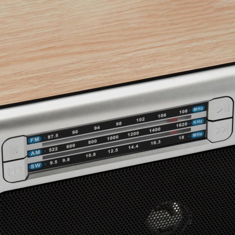 Радиоприемник настольный Hyundai H-SRS105 коричневый USB SD/microSD - фото 7