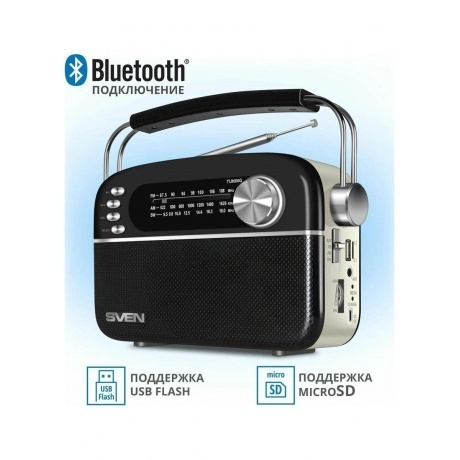 Радиоприёмник SVEN АС SRP-505 черный - фото 5